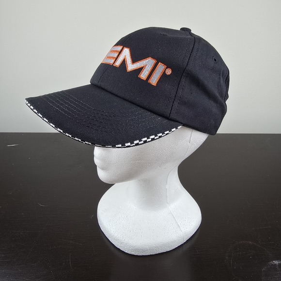 Vintage HEMI Daimler‎ Chrysler Racing Stripe Brim Strapback Hat OSFA Made In USA - Picture 2 of 8
